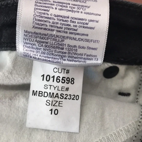 NYDJ AMI Black Jeans Size 10 - Picture 5 of 9